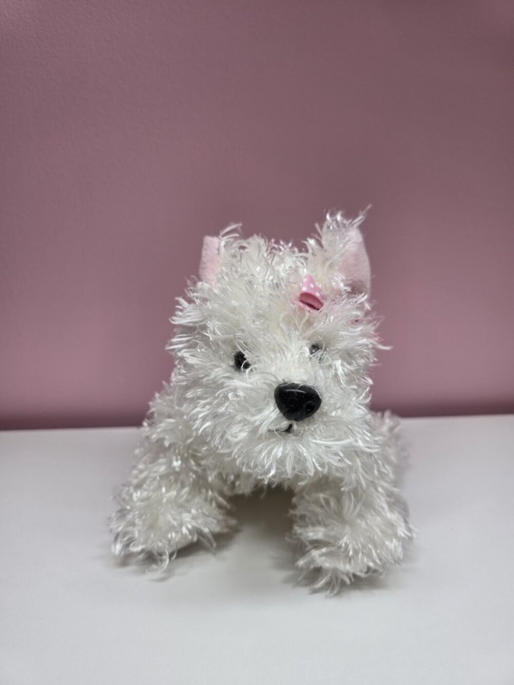 Ganz Webkinz White Terrier Stuffed Plush No Code- Retired HM106 Stuffed Animal